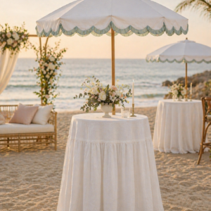 Parasol Aquamarine à festons