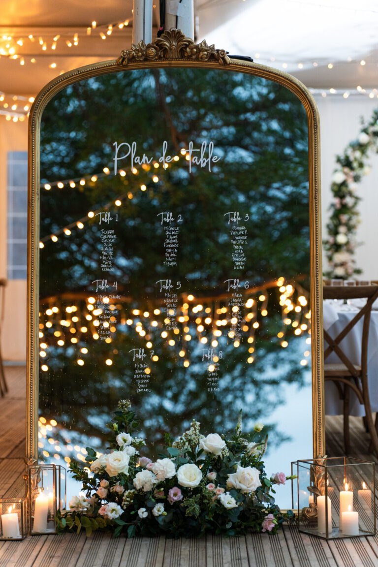 Photo d'un mariage à La Réunion – Plan de tables – Décoration florale