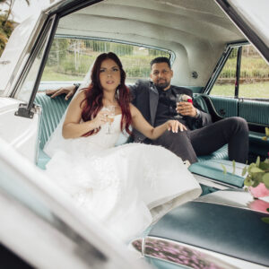 Photo d'un mariage à La Réunion – couple – Ford Thunderbird