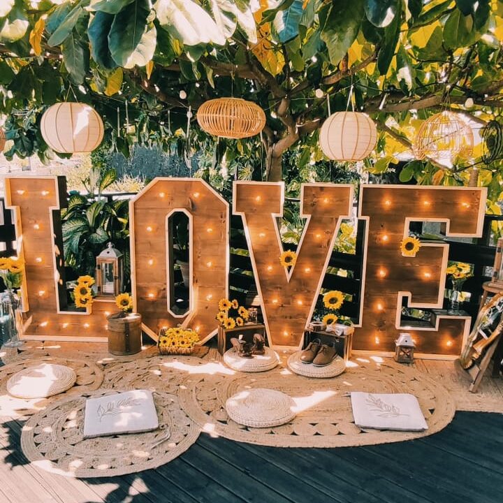 Photo d'un mariage à La Réunion – Love géant