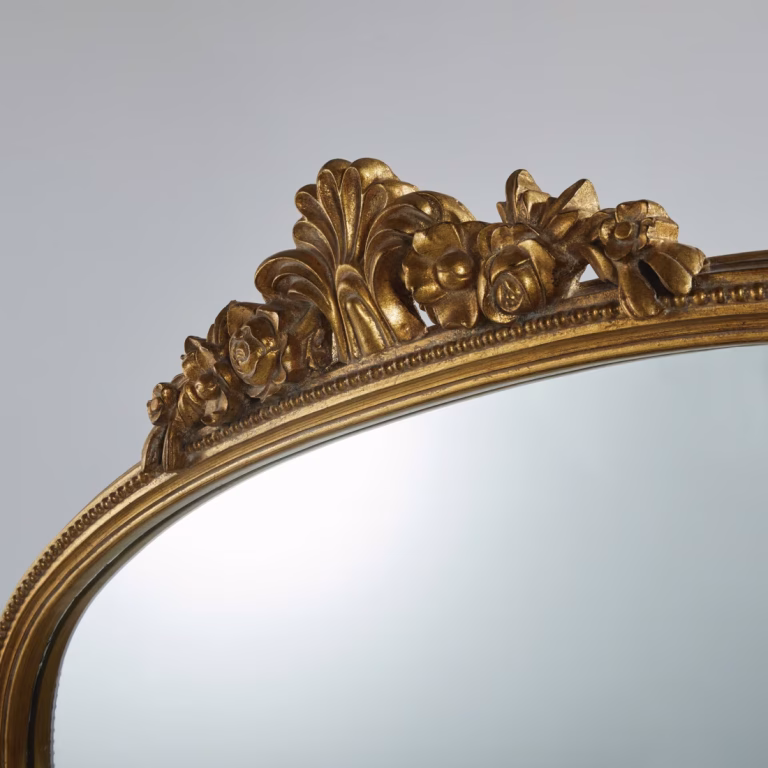Miroir doré effet vieilli