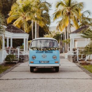 Photo d'un mariage à La Réunion – COMBI VW