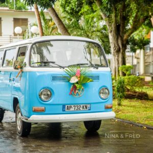 Photo d'un mariage à La Réunion – COMBI VW